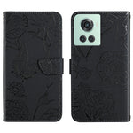 Custodia per cellulare in pelle goffrata con peonia a farfalla, For OnePlus 10R/ACE, For OnePlus Nord CE 2 5G, For OnePlus Nord CE2 Lite/Realme 9 Pro 5G/Realme V25, For Motorola Moto G 5G 2022