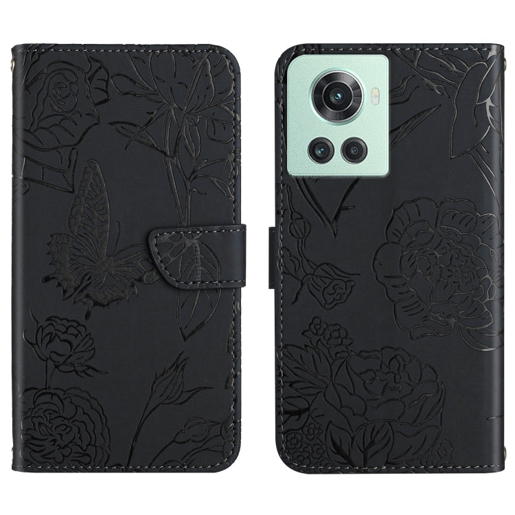 Custodia per cellulare in pelle goffrata con peonia a farfalla, For OnePlus 10R/ACE, For OnePlus Nord CE 2 5G, For OnePlus Nord CE2 Lite/Realme 9 Pro 5G/Realme V25, For Motorola Moto G 5G 2022