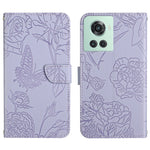 Custodia per cellulare in pelle goffrata con peonia a farfalla, For OnePlus 10R/ACE, For OnePlus Nord CE 2 5G, For OnePlus Nord CE2 Lite/Realme 9 Pro 5G/Realme V25, For Motorola Moto G 5G 2022