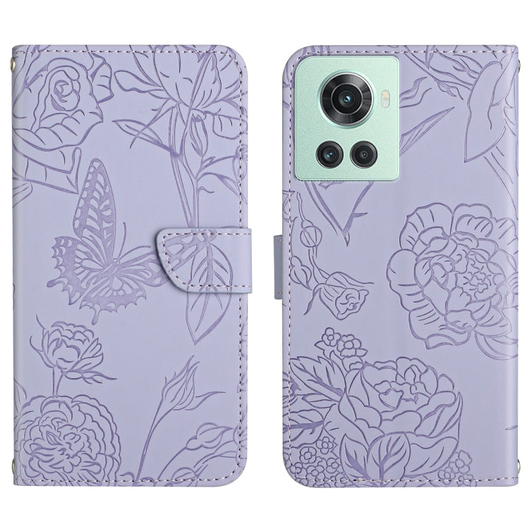 Custodia per cellulare in pelle goffrata con peonia a farfalla, For OnePlus 10R/ACE, For OnePlus Nord CE 2 5G, For OnePlus Nord CE2 Lite/Realme 9 Pro 5G/Realme V25, For Motorola Moto G 5G 2022