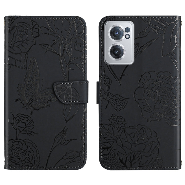 Custodia per cellulare in pelle goffrata con peonia a farfalla, For OnePlus 10R/ACE, For OnePlus Nord CE 2 5G, For OnePlus Nord CE2 Lite/Realme 9 Pro 5G/Realme V25, For Motorola Moto G 5G 2022