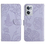 Custodia per cellulare in pelle goffrata con peonia a farfalla, For OnePlus 10R/ACE, For OnePlus Nord CE 2 5G, For OnePlus Nord CE2 Lite/Realme 9 Pro 5G/Realme V25, For Motorola Moto G 5G 2022