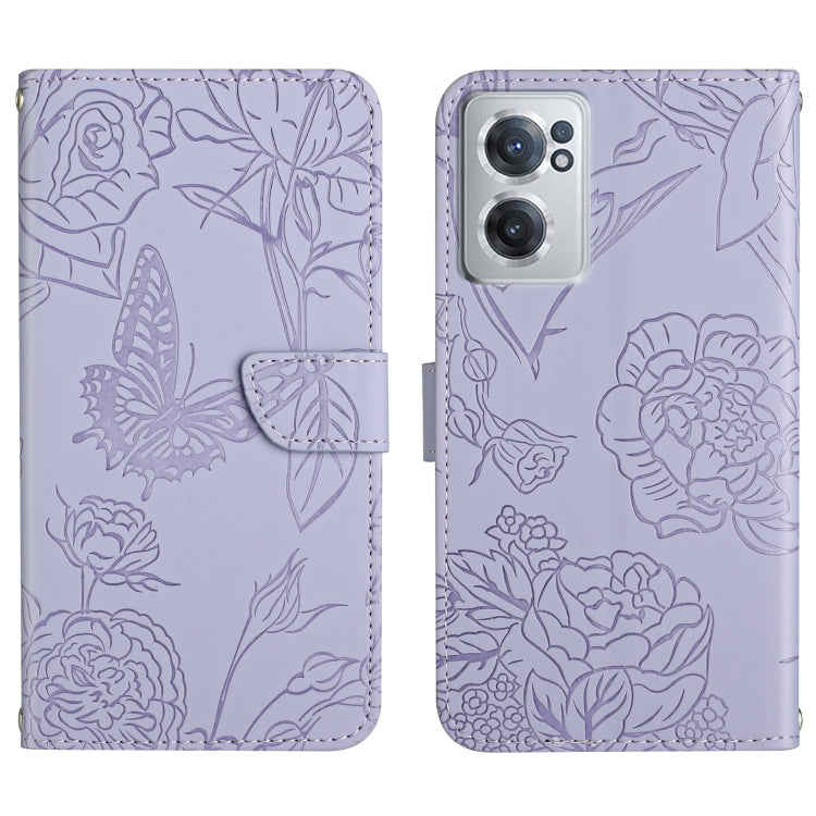 Custodia per cellulare in pelle goffrata con peonia a farfalla, For OnePlus 10R/ACE, For OnePlus Nord CE 2 5G, For OnePlus Nord CE2 Lite/Realme 9 Pro 5G/Realme V25, For Motorola Moto G 5G 2022