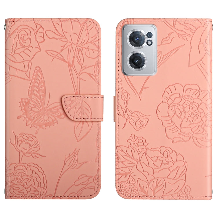 Custodia per cellulare in pelle goffrata con peonia a farfalla, For OnePlus 10R/ACE, For OnePlus Nord CE 2 5G, For OnePlus Nord CE2 Lite/Realme 9 Pro 5G/Realme V25, For Motorola Moto G 5G 2022