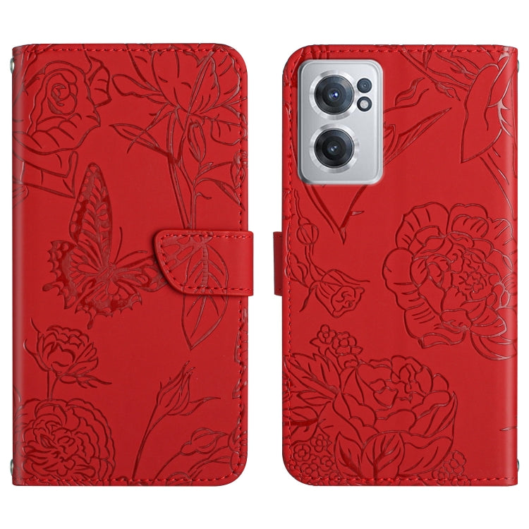 Custodia per cellulare in pelle goffrata con peonia a farfalla, For OnePlus 10R/ACE, For OnePlus Nord CE 2 5G, For OnePlus Nord CE2 Lite/Realme 9 Pro 5G/Realme V25, For Motorola Moto G 5G 2022