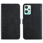 Custodia per cellulare in pelle goffrata con peonia a farfalla, For OnePlus 10R/ACE, For OnePlus Nord CE 2 5G, For OnePlus Nord CE2 Lite/Realme 9 Pro 5G/Realme V25, For Motorola Moto G 5G 2022