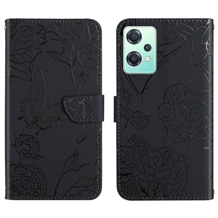 Custodia per cellulare in pelle goffrata con peonia a farfalla, For OnePlus 10R/ACE, For OnePlus Nord CE 2 5G, For OnePlus Nord CE2 Lite/Realme 9 Pro 5G/Realme V25, For Motorola Moto G 5G 2022