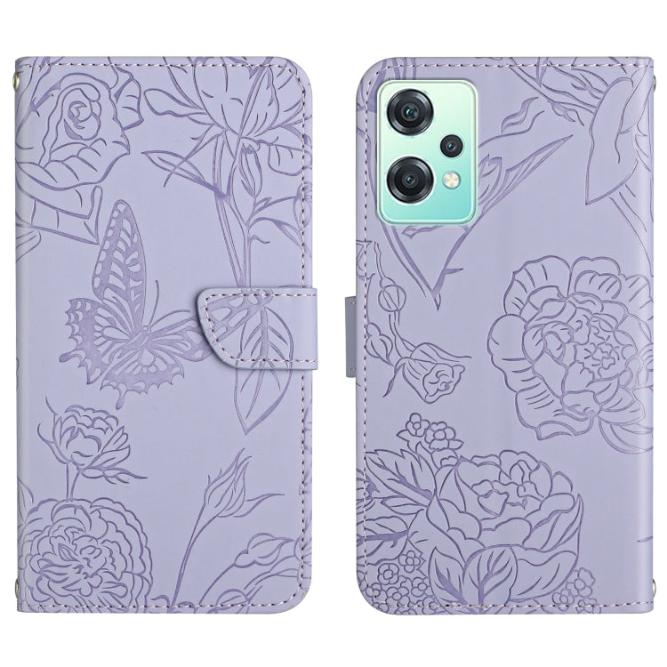 Custodia per cellulare in pelle goffrata con peonia a farfalla, For OnePlus 10R/ACE, For OnePlus Nord CE 2 5G, For OnePlus Nord CE2 Lite/Realme 9 Pro 5G/Realme V25, For Motorola Moto G 5G 2022