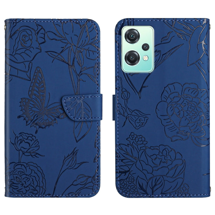 Custodia per cellulare in pelle goffrata con peonia a farfalla, For OnePlus 10R/ACE, For OnePlus Nord CE 2 5G, For OnePlus Nord CE2 Lite/Realme 9 Pro 5G/Realme V25, For Motorola Moto G 5G 2022
