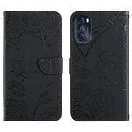 Custodia per cellulare in pelle goffrata con peonia a farfalla, For OnePlus 10R/ACE, For OnePlus Nord CE 2 5G, For OnePlus Nord CE2 Lite/Realme 9 Pro 5G/Realme V25, For Motorola Moto G 5G 2022