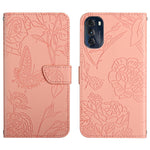 Custodia per cellulare in pelle goffrata con peonia a farfalla, For OnePlus 10R/ACE, For OnePlus Nord CE 2 5G, For OnePlus Nord CE2 Lite/Realme 9 Pro 5G/Realme V25, For Motorola Moto G 5G 2022