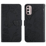 Custodia per cellulare in pelle goffrata con peonia a farfalla, For Motorola Moto G Stylus 4G 2022, For Motorola Moto G Stylus 5G 2022, For Motorola Moto G52, For Nokia X100