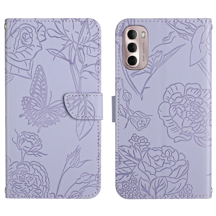 Custodia per cellulare in pelle goffrata con peonia a farfalla, For Motorola Moto G Stylus 4G 2022, For Motorola Moto G Stylus 5G 2022, For Motorola Moto G52, For Nokia X100