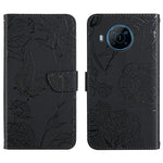 Custodia per cellulare in pelle goffrata con peonia a farfalla, For Motorola Moto G Stylus 4G 2022, For Motorola Moto G Stylus 5G 2022, For Motorola Moto G52, For Nokia X100