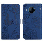 Custodia per cellulare in pelle goffrata con peonia a farfalla, For Motorola Moto G Stylus 4G 2022, For Motorola Moto G Stylus 5G 2022, For Motorola Moto G52, For Nokia X100