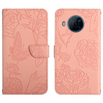 Custodia per cellulare in pelle goffrata con peonia a farfalla, For Motorola Moto G Stylus 4G 2022, For Motorola Moto G Stylus 5G 2022, For Motorola Moto G52, For Nokia X100