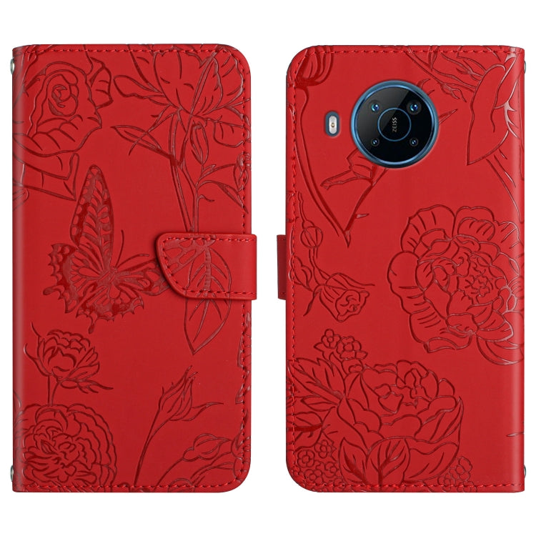 Custodia per cellulare in pelle goffrata con peonia a farfalla, For Motorola Moto G Stylus 4G 2022, For Motorola Moto G Stylus 5G 2022, For Motorola Moto G52, For Nokia X100