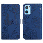 Custodia per cellulare in pelle goffrata con peonia a farfalla, For OPPO Find X5 Lite, For OPPO Realme 9 Pro+/Realme 9 4G, For Samsung Galaxy Xcover6 Pro, For Samsung Galaxy M33