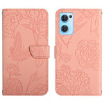 Custodia per cellulare in pelle goffrata con peonia a farfalla, For OPPO Find X5 Lite, For OPPO Realme 9 Pro+/Realme 9 4G, For Samsung Galaxy Xcover6 Pro, For Samsung Galaxy M33