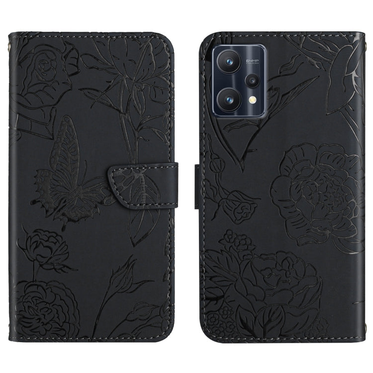 Custodia per cellulare in pelle goffrata con peonia a farfalla, For OPPO Find X5 Lite, For OPPO Realme 9 Pro+/Realme 9 4G, For Samsung Galaxy Xcover6 Pro, For Samsung Galaxy M33
