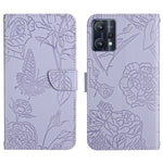 Custodia per cellulare in pelle goffrata con peonia a farfalla, For OPPO Find X5 Lite, For OPPO Realme 9 Pro+/Realme 9 4G, For Samsung Galaxy Xcover6 Pro, For Samsung Galaxy M33