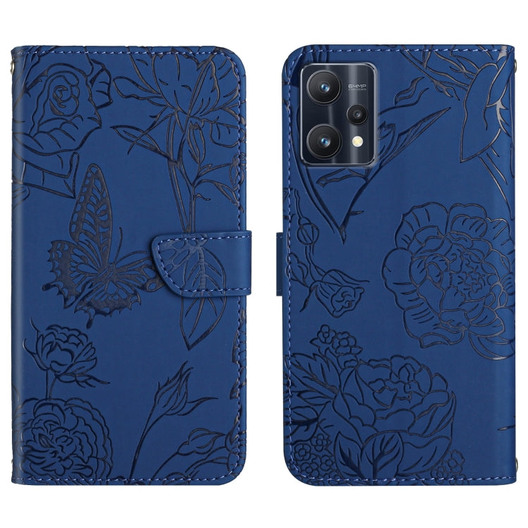 Custodia per cellulare in pelle goffrata con peonia a farfalla, For OPPO Find X5 Lite, For OPPO Realme 9 Pro+/Realme 9 4G, For Samsung Galaxy Xcover6 Pro, For Samsung Galaxy M33