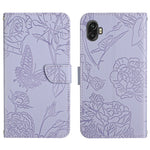 Custodia per cellulare in pelle goffrata con peonia a farfalla, For OPPO Find X5 Lite, For OPPO Realme 9 Pro+/Realme 9 4G, For Samsung Galaxy Xcover6 Pro, For Samsung Galaxy M33