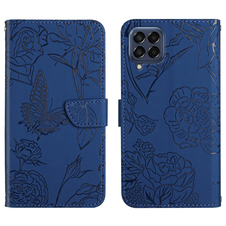 Custodia per cellulare in pelle goffrata con peonia a farfalla, For OPPO Find X5 Lite, For OPPO Realme 9 Pro+/Realme 9 4G, For Samsung Galaxy Xcover6 Pro, For Samsung Galaxy M33