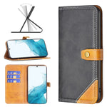 Custodia per telefono in pelle con doppio filo per cucire abbinato, For Samsung Galaxy S22 5G, For Samsung Galaxy S22+ 5G, For Samsung Galaxy S22 Ultra 5G, For Samsung Galaxy S21 5G