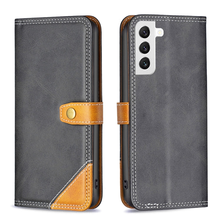 Custodia per telefono in pelle con doppio filo per cucire abbinato, For Samsung Galaxy S22 5G, For Samsung Galaxy S22+ 5G, For Samsung Galaxy S22 Ultra 5G, For Samsung Galaxy S21 5G
