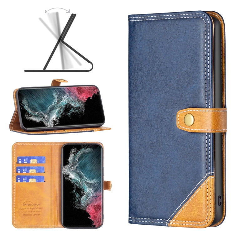 Custodia per telefono in pelle con doppio filo per cucire abbinato, For Samsung Galaxy S22 5G, For Samsung Galaxy S22+ 5G, For Samsung Galaxy S22 Ultra 5G, For Samsung Galaxy S21 5G