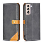 Custodia per telefono in pelle con doppio filo per cucire abbinato, For Samsung Galaxy S21+ 5G, For Samsung Galaxy S21 Ultra 5G, For Samsung Galaxy S21 FE 5G, For Samsung Galaxy S20