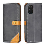 Custodia per telefono in pelle con doppio filo per cucire abbinato, For Samsung Galaxy S20+, For Samsung Galaxy S20 Ultra, For Samsung Galaxy S20 FE, For Samsung Galaxy A03 166mm