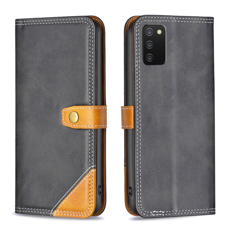 Custodia per telefono in pelle con doppio filo per cucire abbinato, For Samsung Galaxy A03s / A02s, For Samsung Galaxy A12, For Samsung Galaxy A13 4G, For Samsung Galaxy A13 5G, For Samsung Galaxy A22 5G