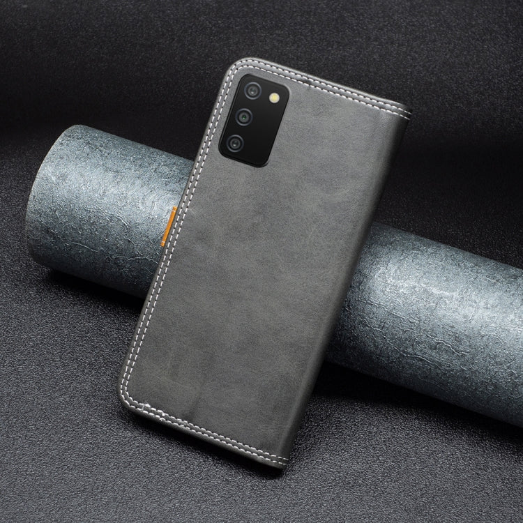 Custodia per telefono in pelle con doppio filo per cucire abbinato, For Samsung Galaxy A03s / A02s, For Samsung Galaxy A12, For Samsung Galaxy A13 4G, For Samsung Galaxy A13 5G, For Samsung Galaxy A22 5G