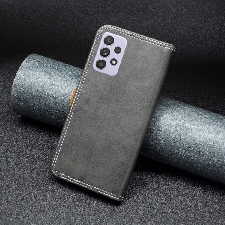 Custodia per telefono in pelle con doppio filo per cucire abbinato, For Samsung Galaxy A51 4G, For Samsung Galaxy A52 5G / 4G, For Samsung Galaxy A53, For Samsung Galaxy A71 4G