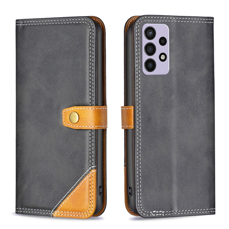 Custodia per telefono in pelle con doppio filo per cucire abbinato, For Samsung Galaxy A72 5G / 4G, For Samsung Galaxy A73, For Samsung Galaxy M23 5G, For Samsung Galaxy M33 5G