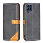 Custodia per telefono in pelle con doppio filo per cucire abbinato, For Samsung Galaxy M53 5G