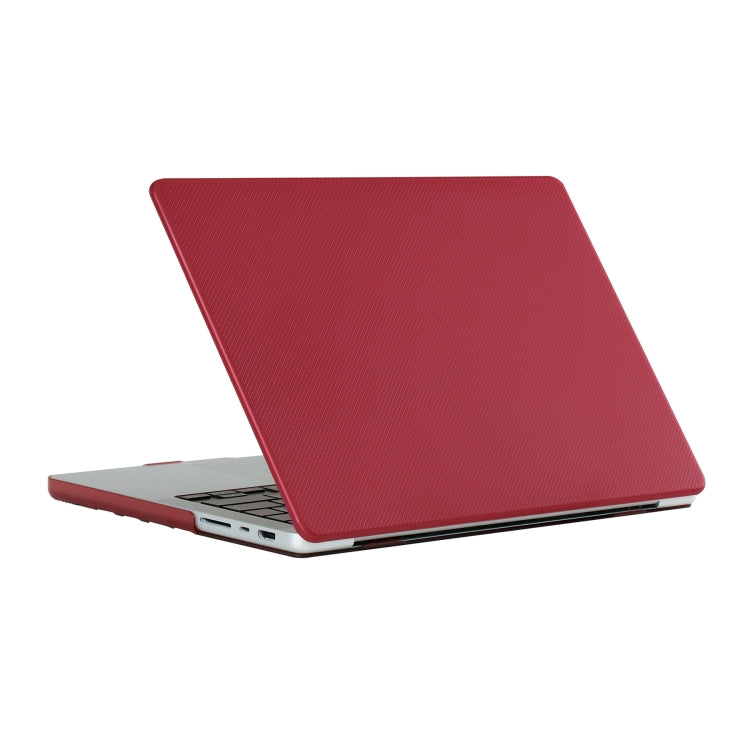 Custodia per laptop abbronzata a doppia faccia con trama a pois, For MacBook Air 13.3 inch A1932/A2179/A2337, For MacBook Pro 13.3 inch A1706/A1708, For MacBook Pro 14.2 inch A2442 2021, For MacBook Pro 16.2 inch A2485 2021