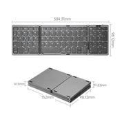 B089 Tastiera pieghevole Bluetooth con numeri, B089(Silver), B089 (Black)