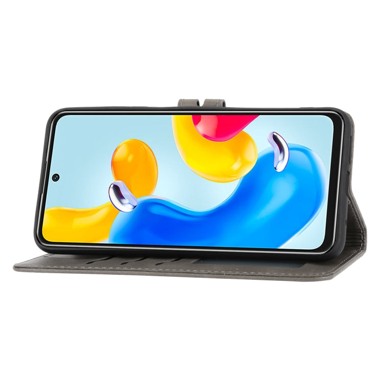 Custodia per telefono in pelle con motivo Happy Cat goffrato, For Xiaomi Redmi Note 11 4G Global/11S, For Xiaomi Redmi Note 11 Pro Global, For Samsung Galaxy A23 4G, For Xiaomi Poco M4 Pro