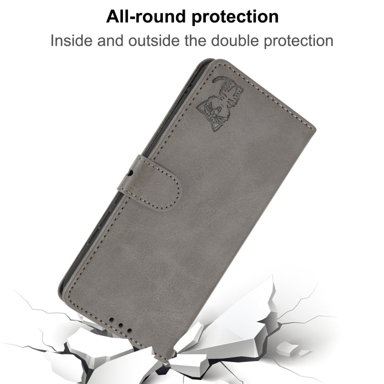 Custodia per telefono in pelle con motivo Happy Cat goffrato, For Xiaomi Redmi Note 11 4G Global/11S, For Xiaomi Redmi Note 11 Pro Global, For Samsung Galaxy A23 4G, For Xiaomi Poco M4 Pro