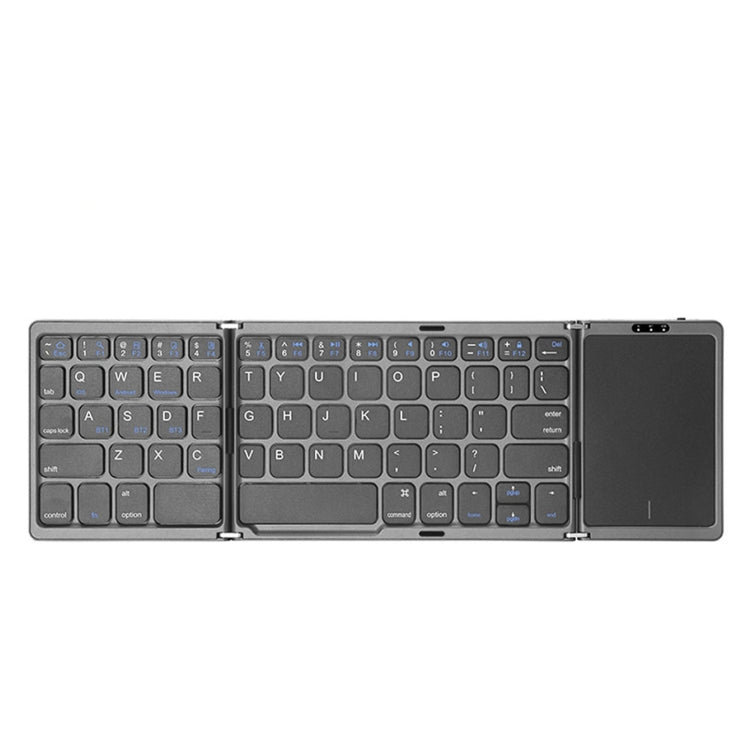 B089T Tastiera pieghevole Bluetooth ricaricabile con touchpad, B089T(Grey), B089T  (Silver), B089T (Black)