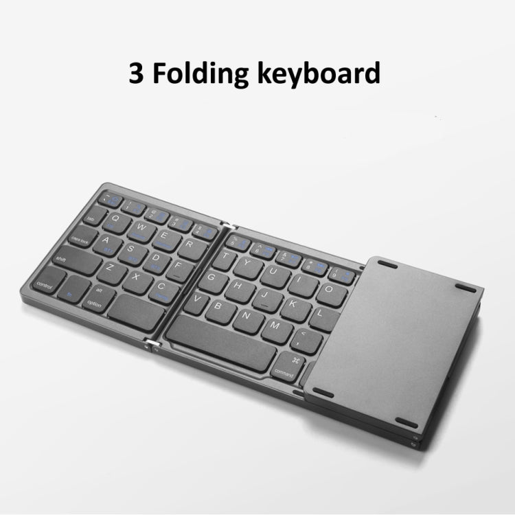 B089T Tastiera pieghevole Bluetooth ricaricabile con touchpad, B089T(Grey), B089T  (Silver), B089T (Black)