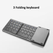 B089T Tastiera pieghevole Bluetooth ricaricabile con touchpad, B089T(Grey), B089T  (Silver), B089T (Black)