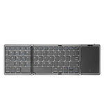 B089T Tastiera pieghevole Bluetooth ricaricabile con touchpad, B089T(Grey), B089T  (Silver), B089T (Black)