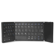 B089T Tastiera pieghevole Bluetooth ricaricabile con touchpad, B089T(Grey), B089T  (Silver), B089T (Black)