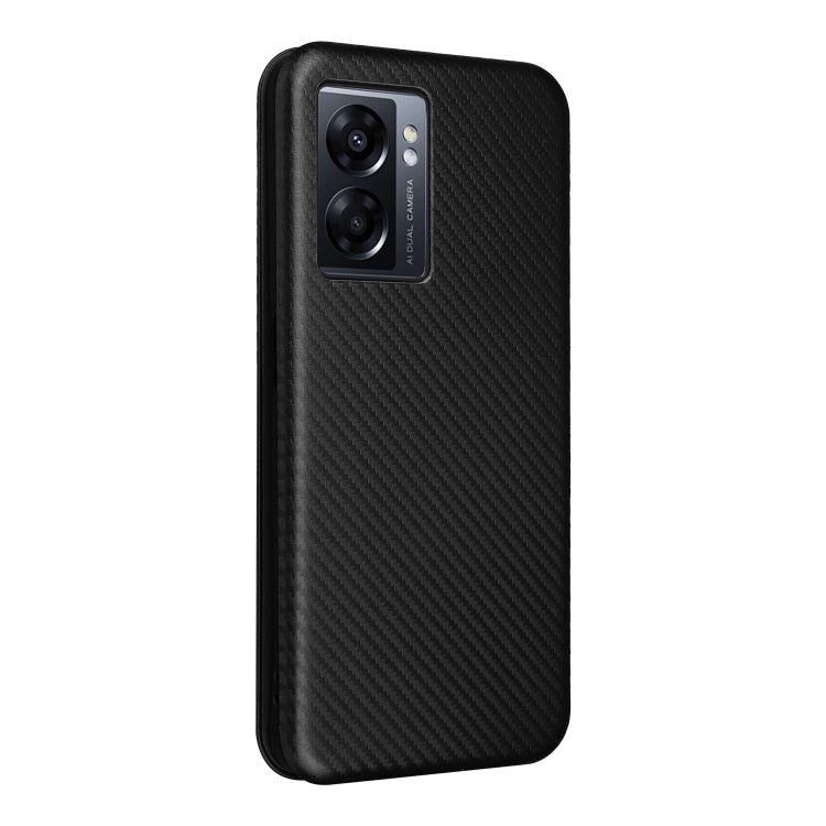 Custodia per telefono in pelle magnetica con trama in fibra di carbonio, For OPPO A57 5G, For OPPO Reno7 4G / F21 Pro 4G, For Samsung Galaxy M33 5G, For Sharp Simple Sumaho 6
