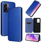 Custodia per telefono in pelle magnetica con trama in fibra di carbonio, For OPPO A57 5G, For OPPO Reno7 4G / F21 Pro 4G, For Samsung Galaxy M33 5G, For Sharp Simple Sumaho 6