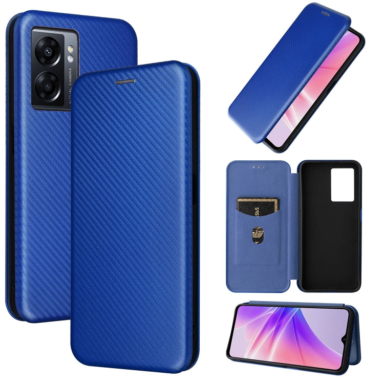 Custodia per telefono in pelle magnetica con trama in fibra di carbonio, For OPPO A57 5G, For OPPO Reno7 4G / F21 Pro 4G, For Samsung Galaxy M33 5G, For Sharp Simple Sumaho 6